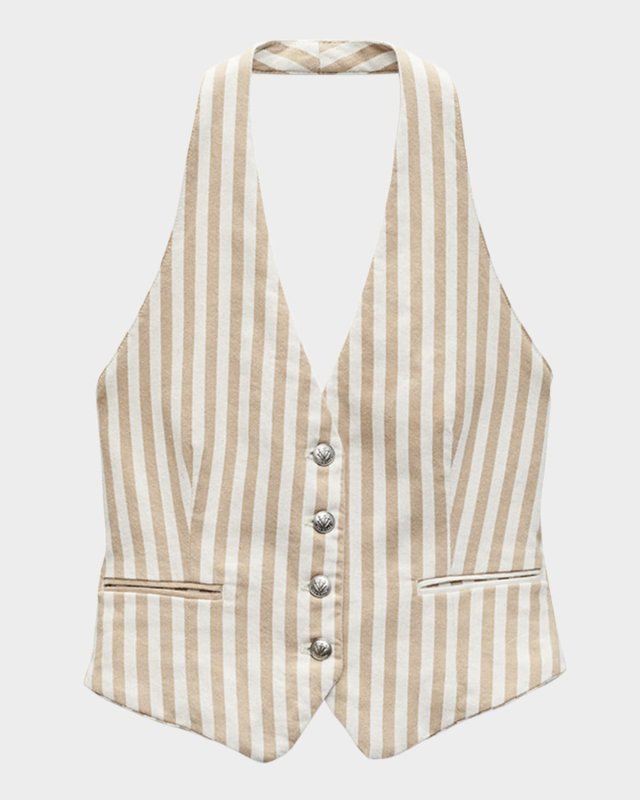 Ethel Stripe Halter Vest